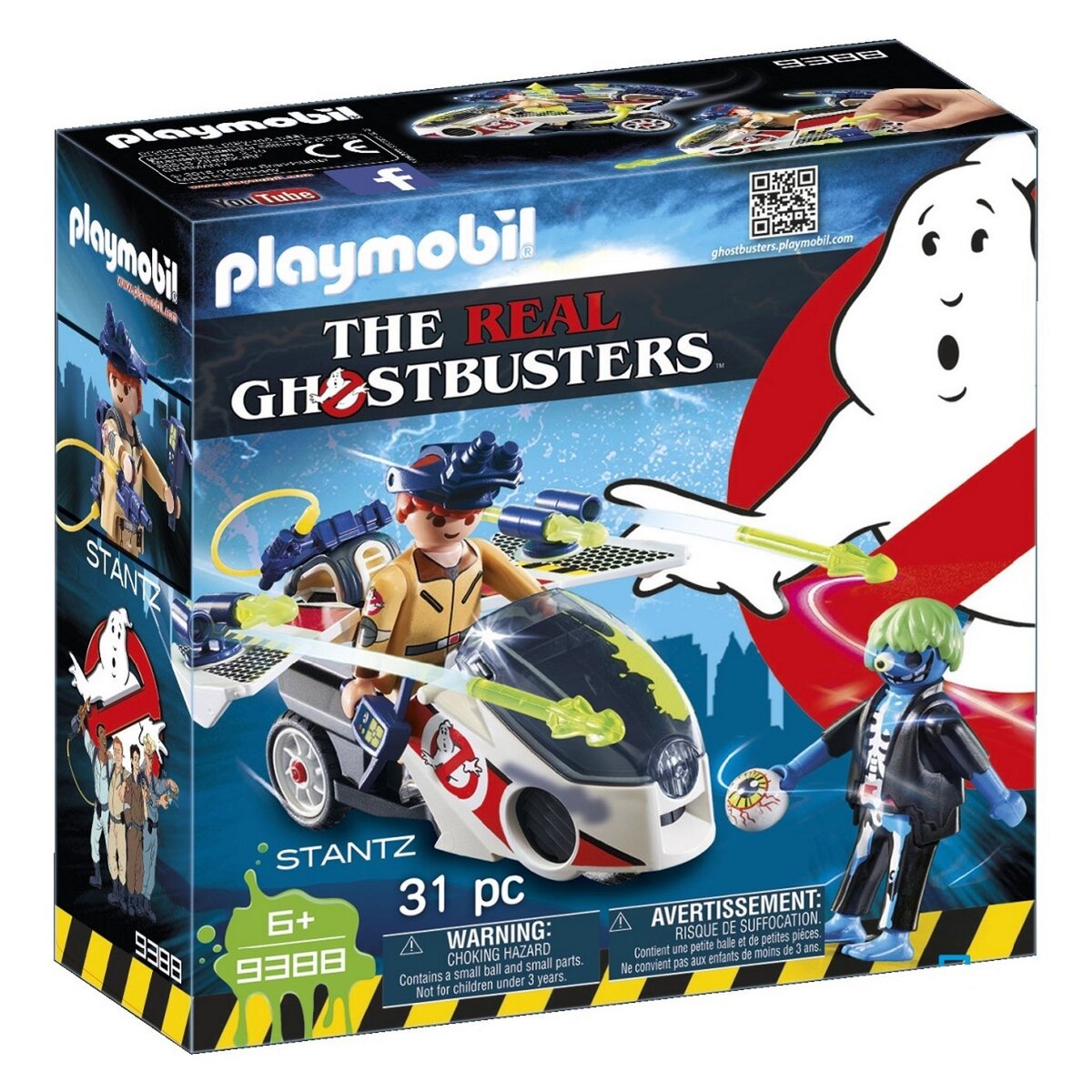 PLAYMOBIL 9388 - Ghostbusters - Stantz avec véhicule volant 