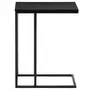 IDIMEX Bout de canapé DEBORA table d'appoint table à café table basse de salon cadre en métal noir et plateau rectangulaire en MDF noir mat