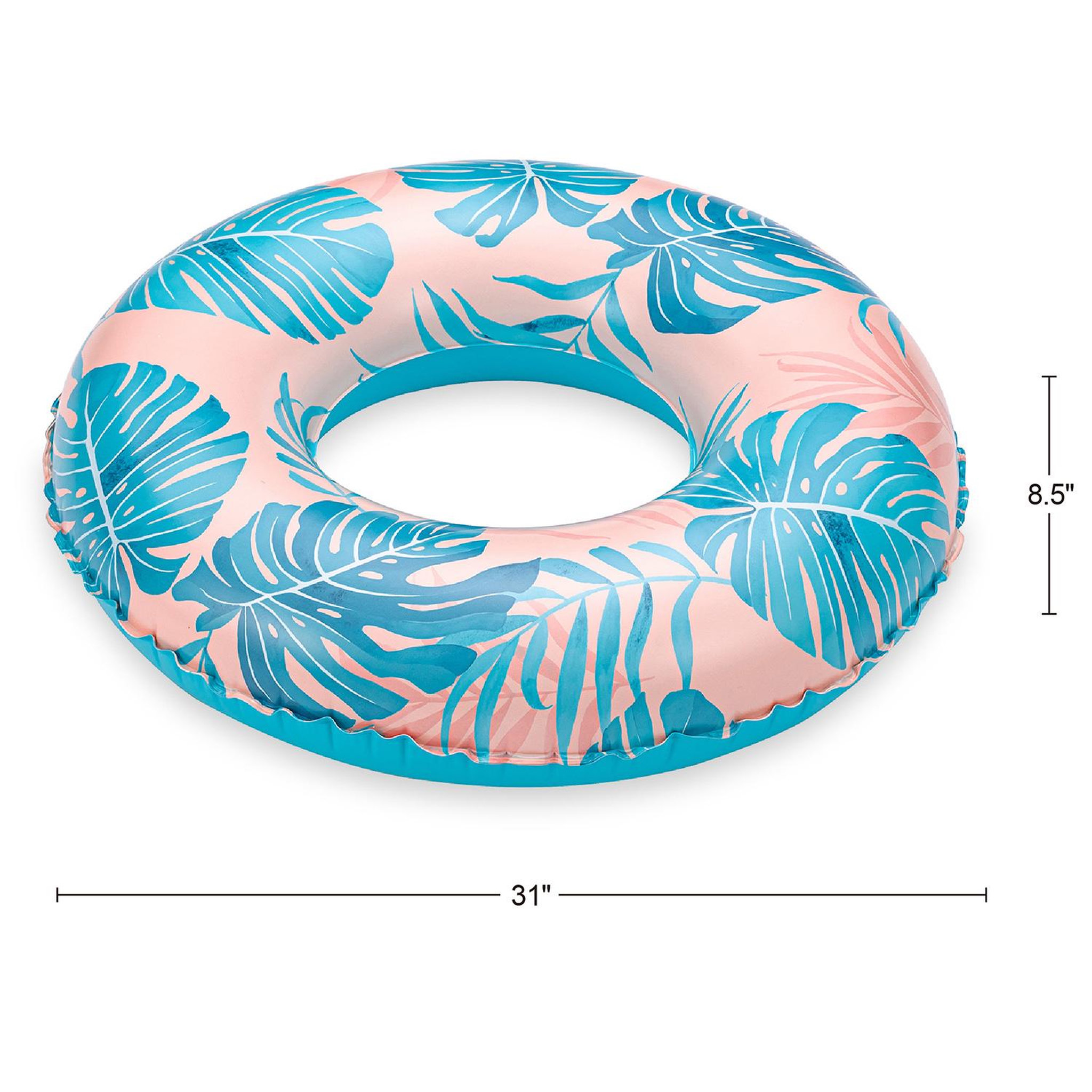 Voir la diapositive 5 : FUNSICLE Bouée Funsicle bleue et rose pour piscine  79x22cm