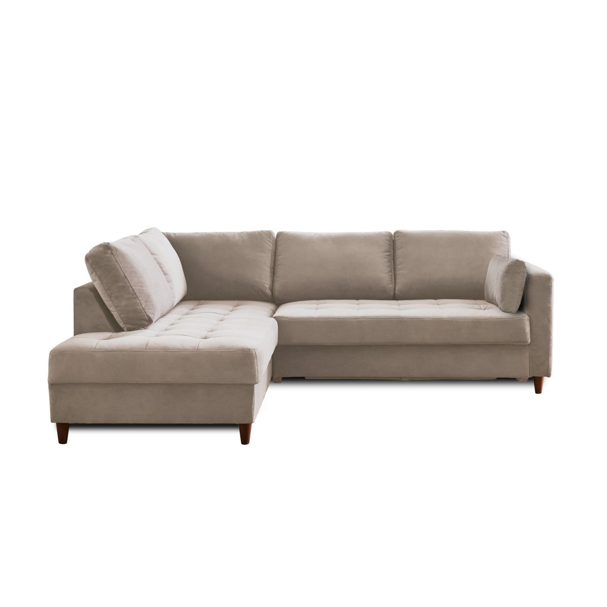 LISA DESIGN Anna - canapé d'angle gauche - 5 places - convertible - en velours