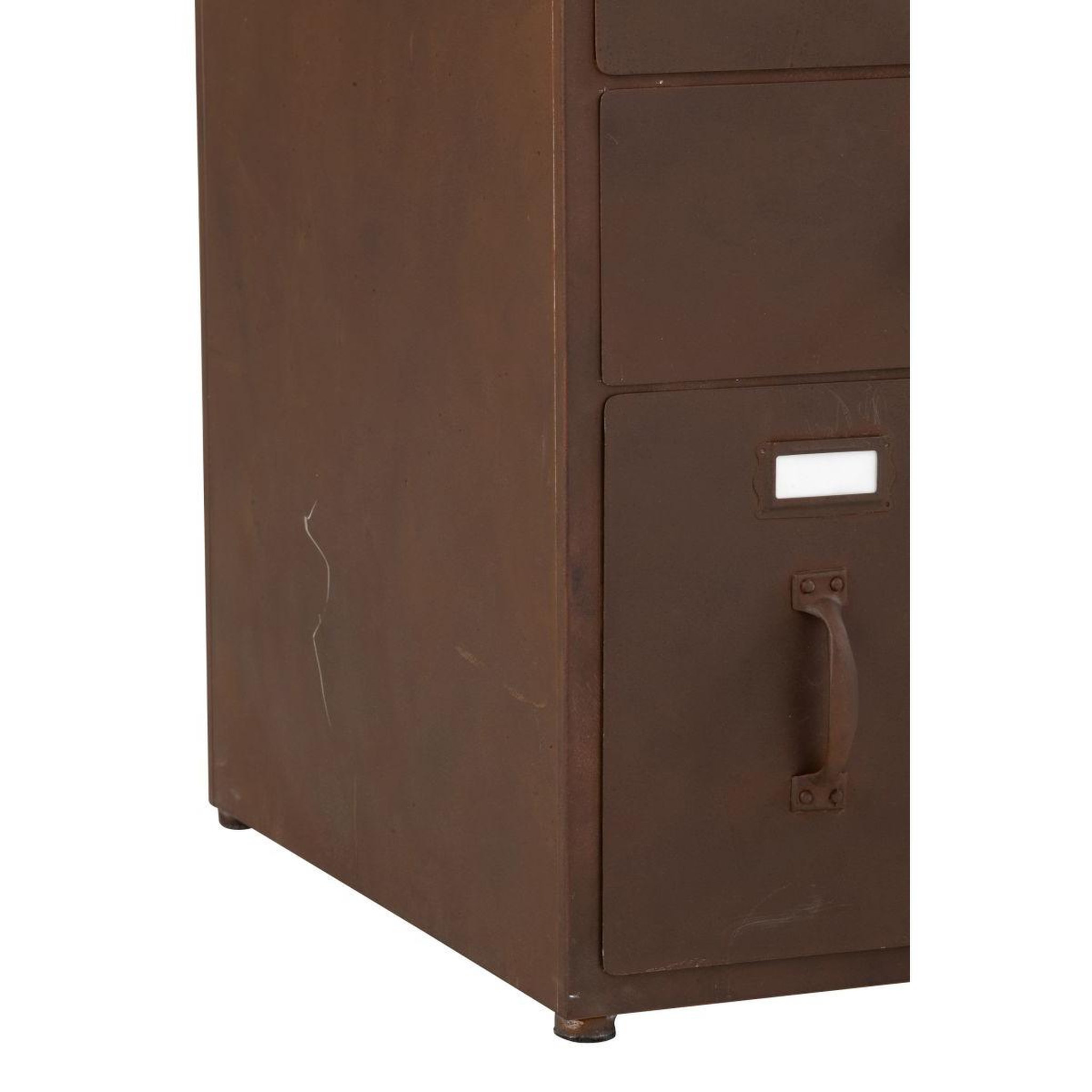 Voir la diapositive 6 : J-LINE Meuble de Rangement en Métal  Bade  101cm Marron
