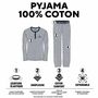 Voir la diapositive 2 : SERGE BLANCO Ensemble homme Pyjama court T-shirt col tunisien
