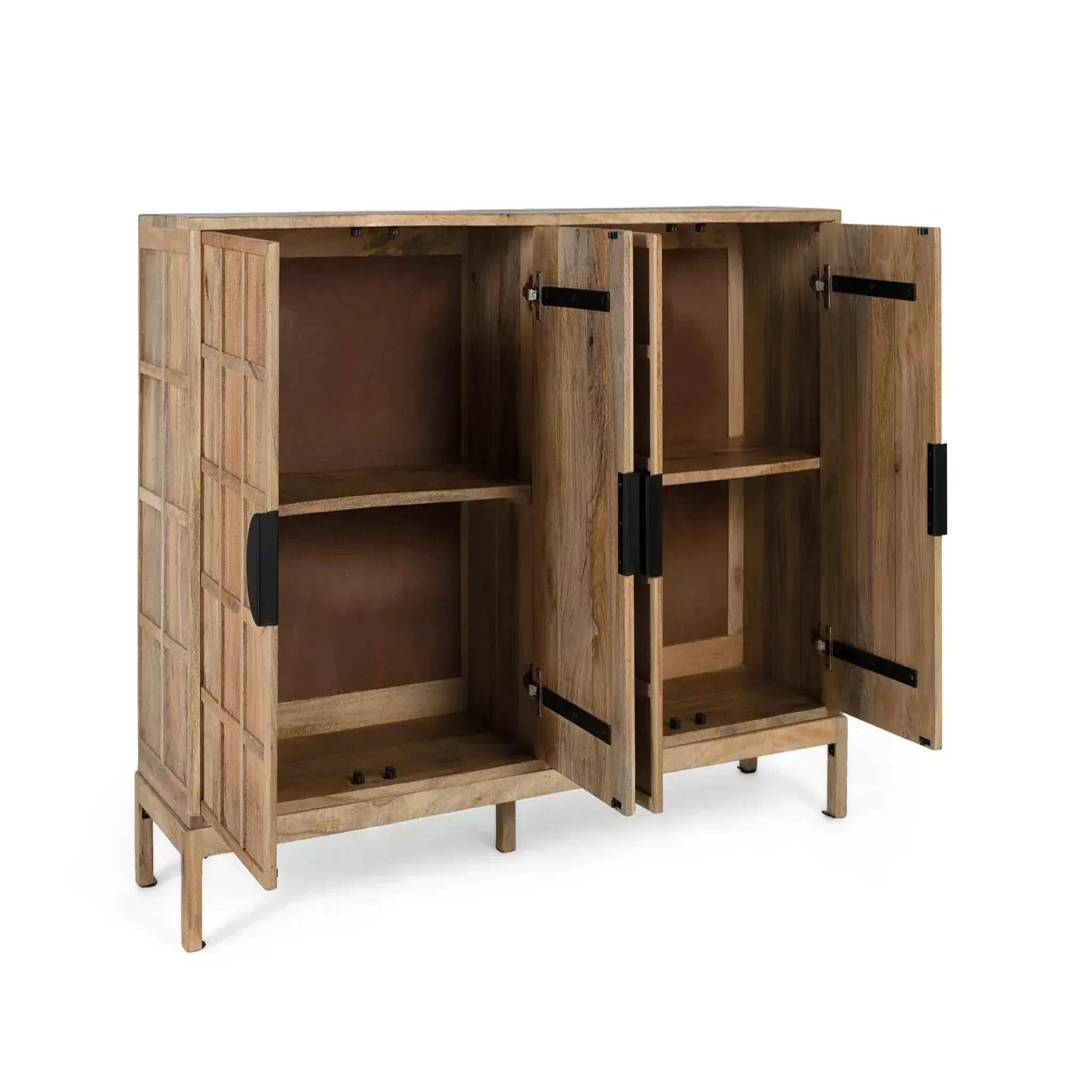 Voir la diapositive 3 : GINER Y COLOMER SL Buffet en bois de manguier 175cm style japandi