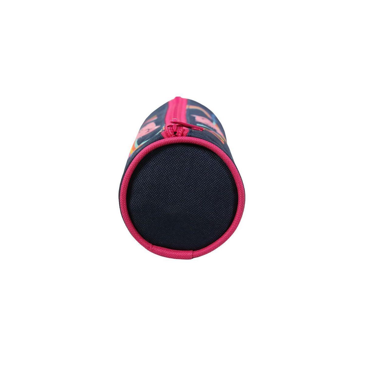 Bagtrotter BAGTROTTER Trousse scolaire ronde Lili Lou Bleue Arc en ciel