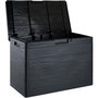 Voir la diapositive 3 : TOOMAX Coffre de rangement jardin résine - Anthracite - 160L - MULTIBOX WOODY 160