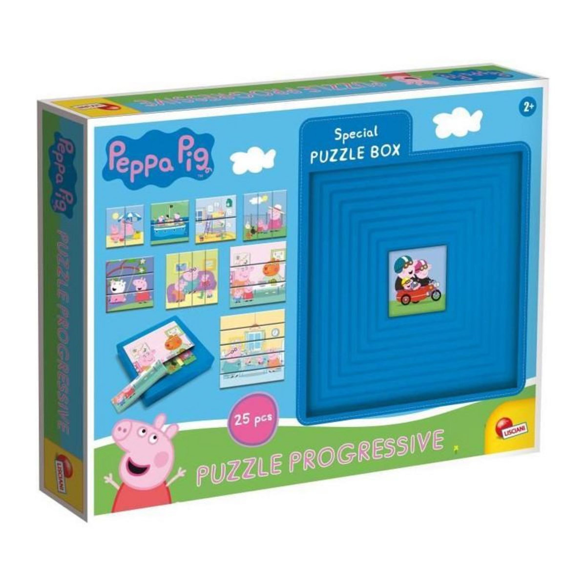 LISCIANI GIOCHI 8 puzzles progressifs - Peppa Pig - avec boite auto-coorective - LISCIANI