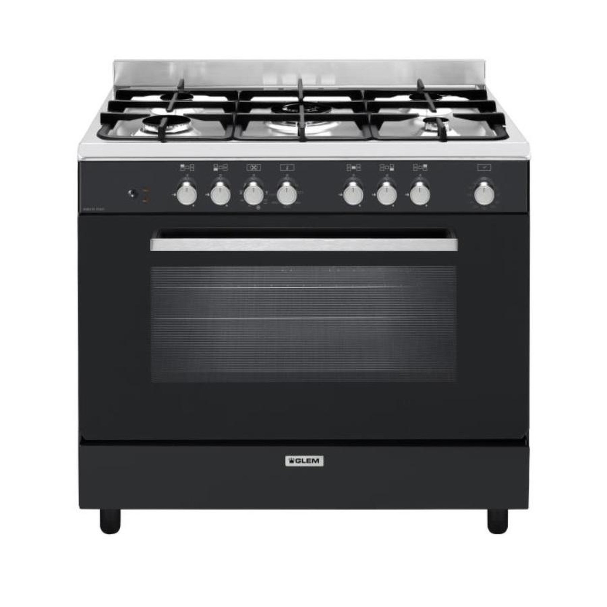Glem Piano de cuisson mixte 104l 5 feux noir - ge960cvbk2