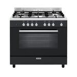 Glem Piano de cuisson mixte 104l 5 feux noir - GE960CVBK2