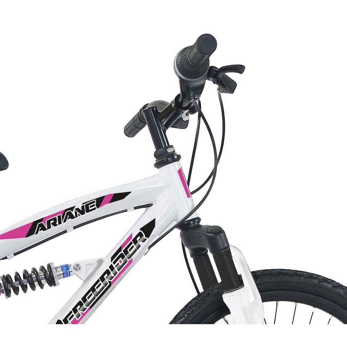 FREERIDER Vélo enfant - VTT 20'' Fille - Tout Suspendu - Frein à disque avant - 6 Vitesses - Dérailleur Shimano