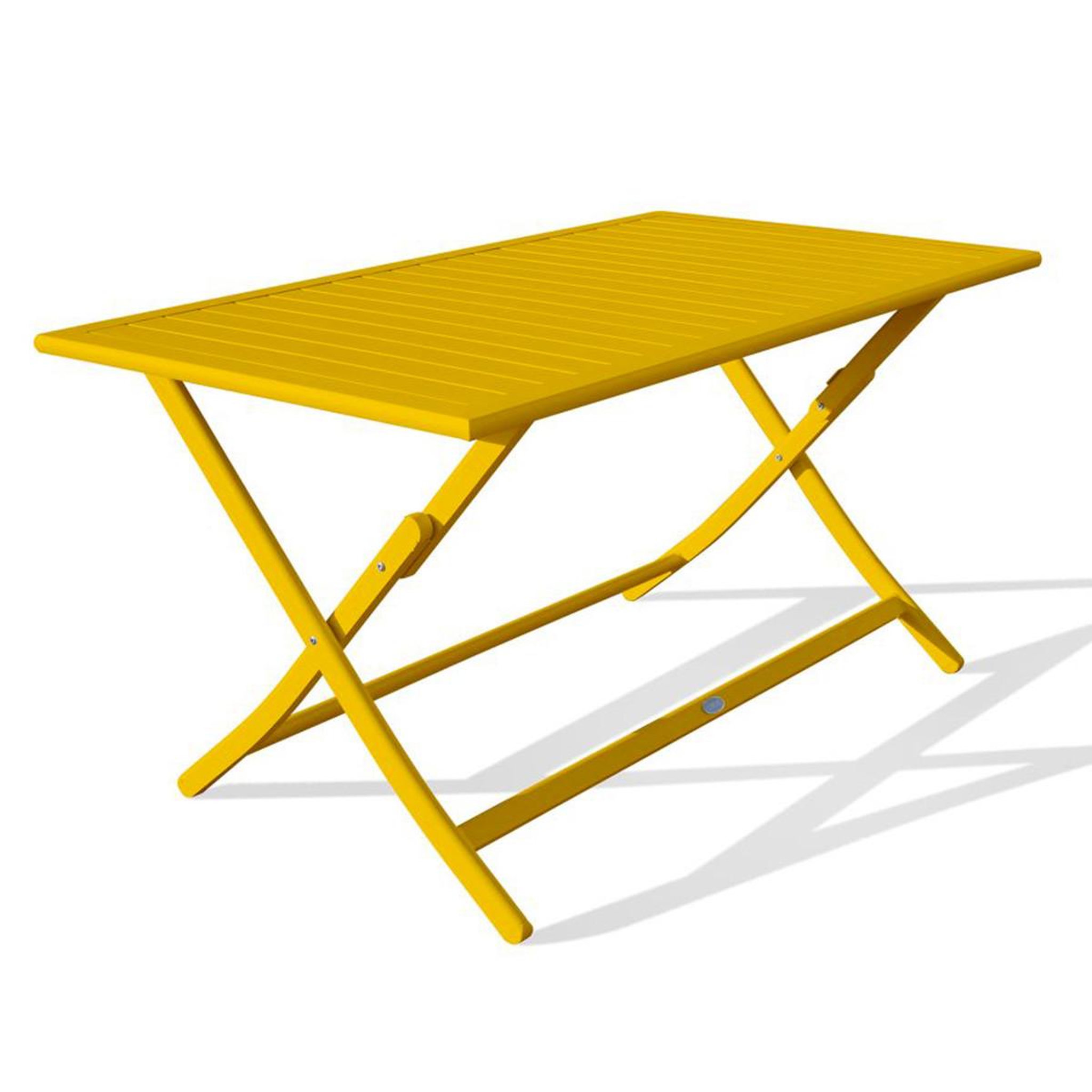 Paris Prix Table de jardin pliante  marius  140cm moutarde