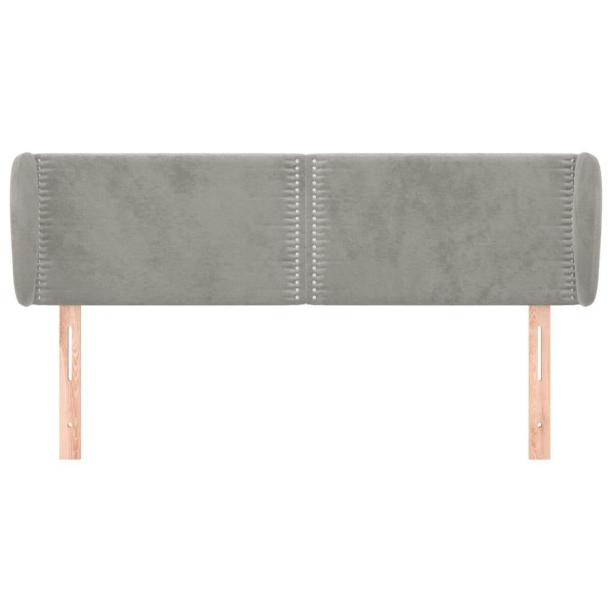 VIDAXL Tete de lit avec oreilles Gris clair 147x23x78/88 cm Velours