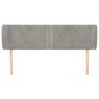 Voir la diapositive 3 : VIDAXL Tete de lit avec oreilles Gris clair 147x23x78/88 cm Velours