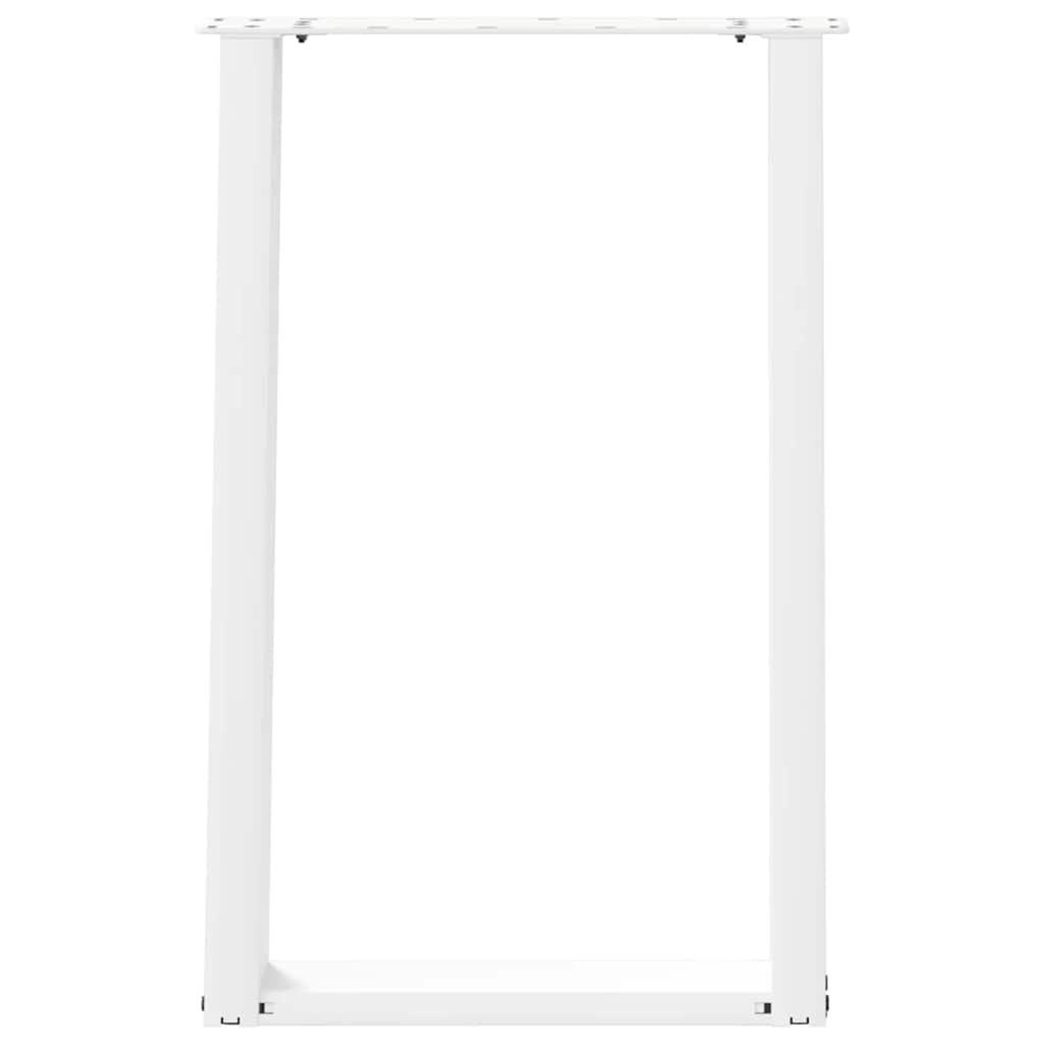 Voir la diapositive 5 : VIDAXL Pieds de table a manger forme de U 2 pcs blanc 50x(72-73) cm