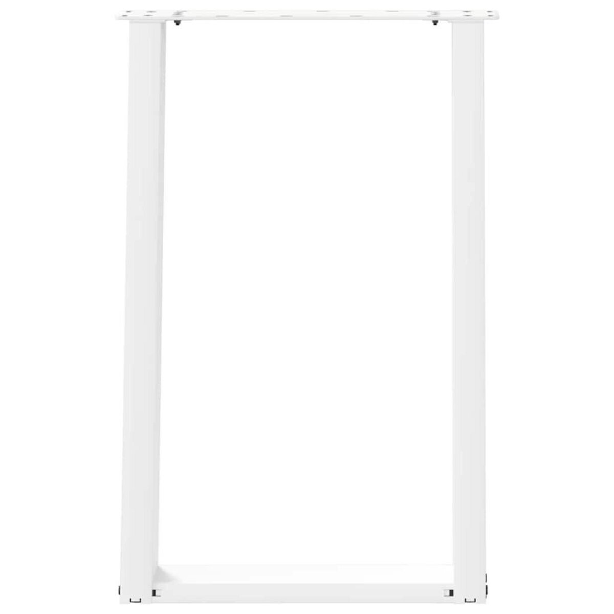 VIDAXL Pieds de table a manger forme de U 2 pcs blanc 50x(72-73) cm