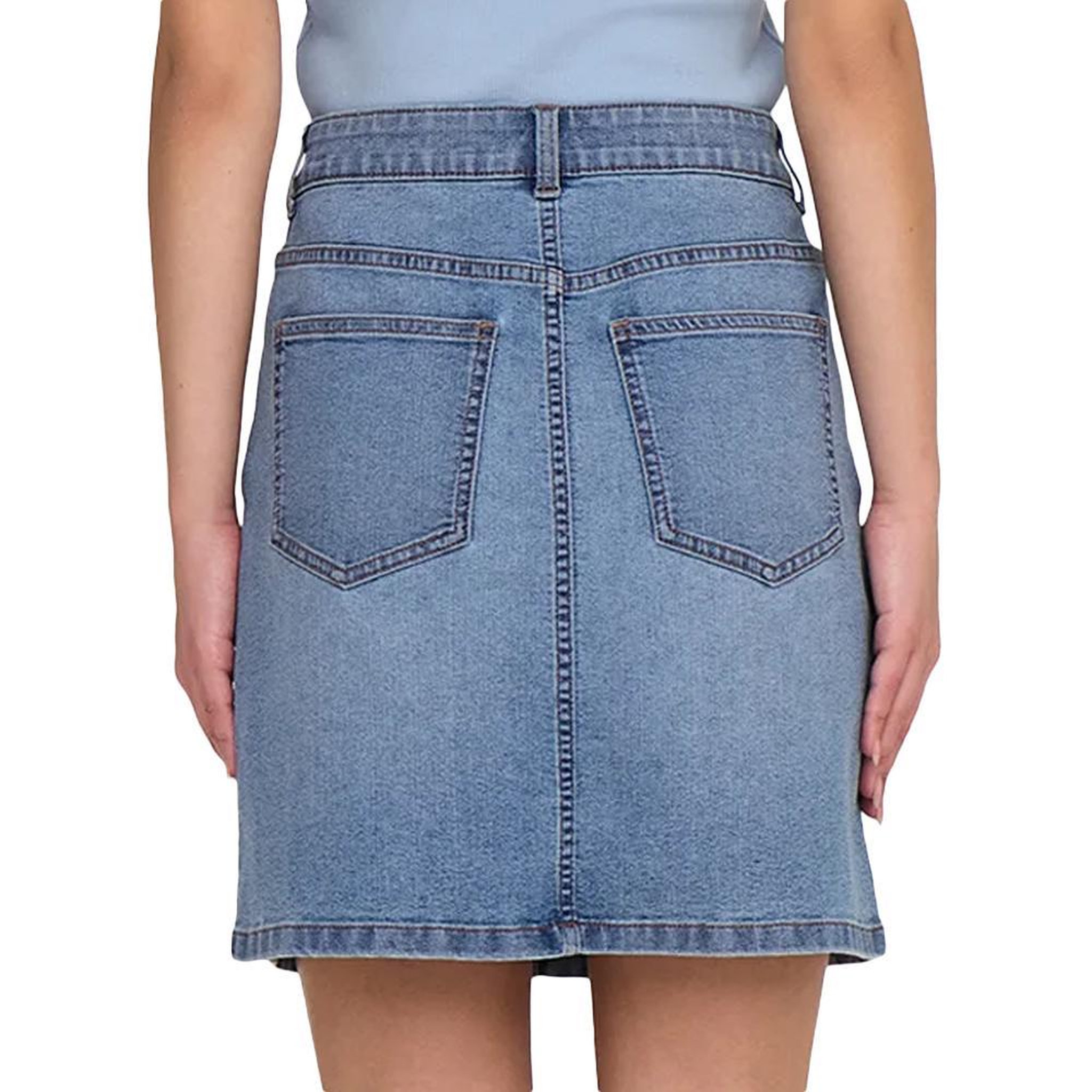 Voir la diapositive 2 : JACQUELINE DE YONG Jupe en Jean Bleu Clair Femme JDY Moon