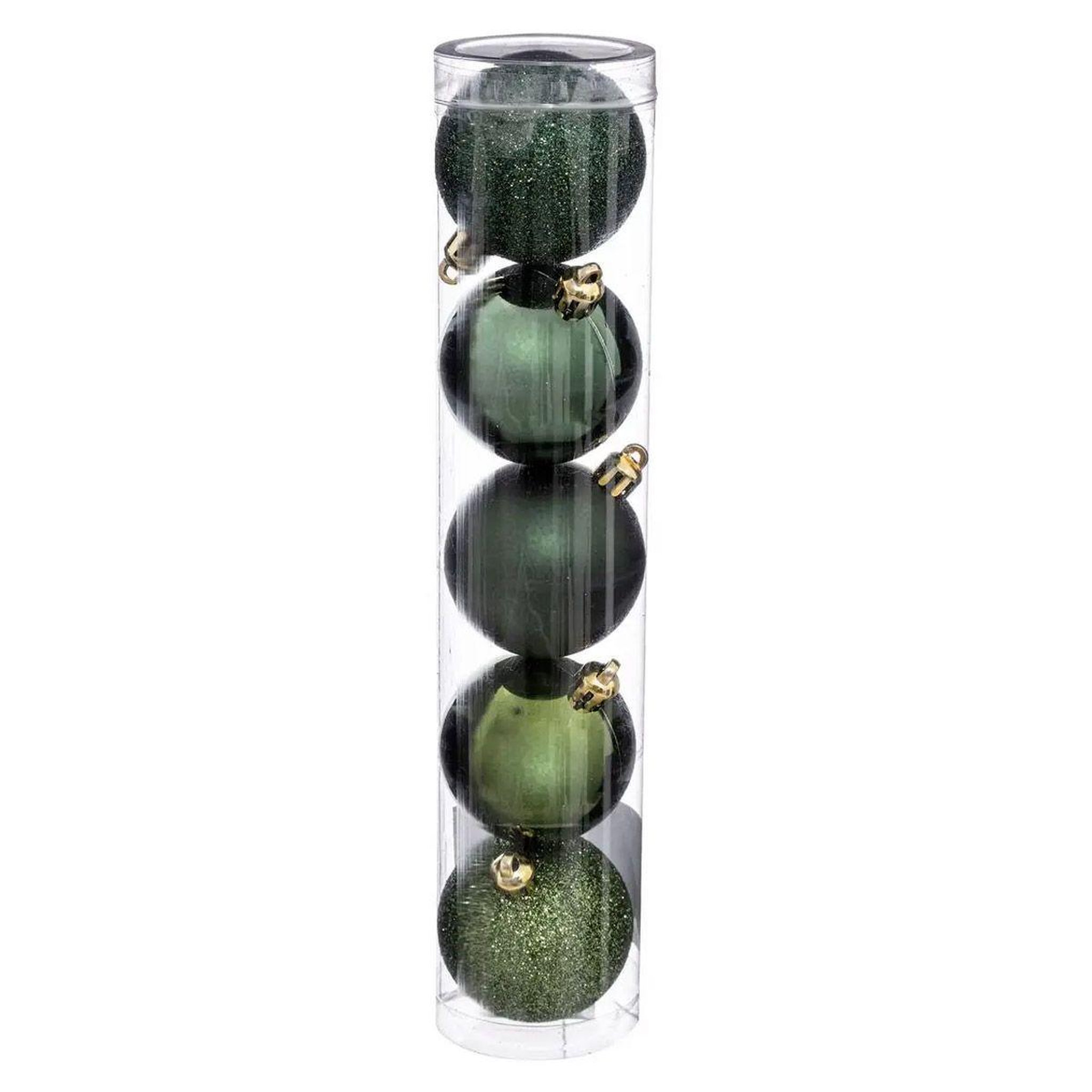 ATMOSPHERA Lot de 5 boules de noël  colorama  5cm vert olive