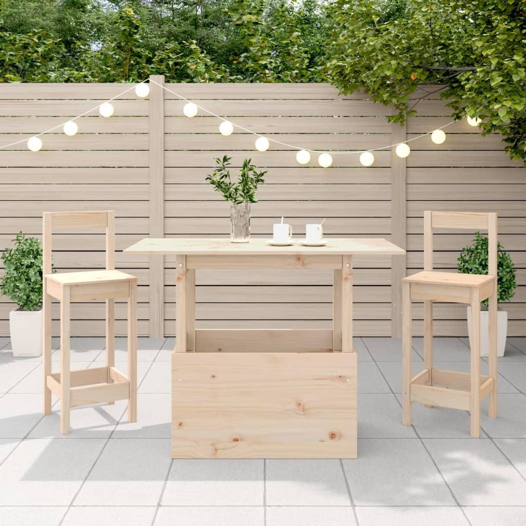 Voir la diapositive 4 : VIDAXL Table de jardin 100x50x75 cm bois massif de pin