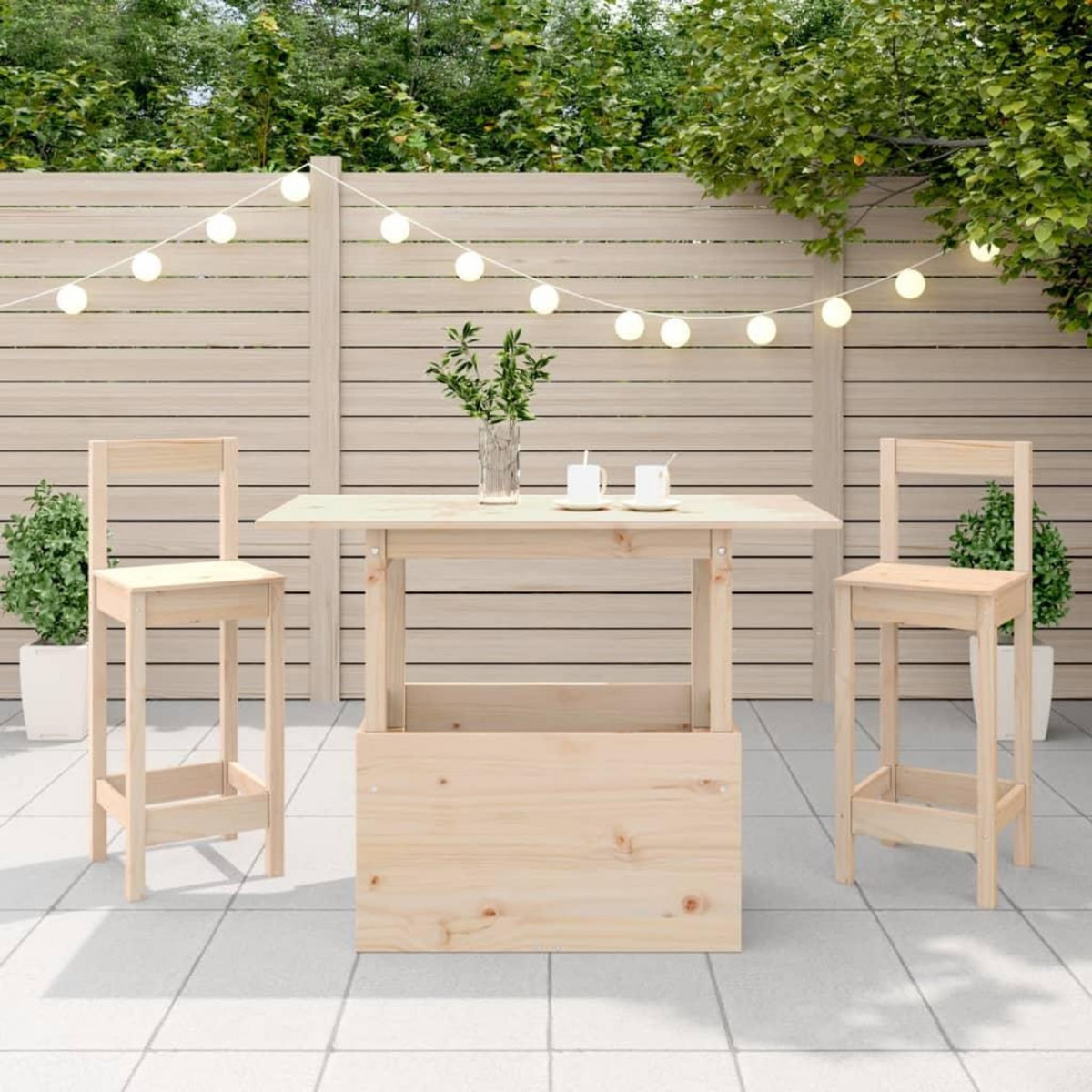 VIDAXL Table de jardin 100x50x75 cm bois massif de pin