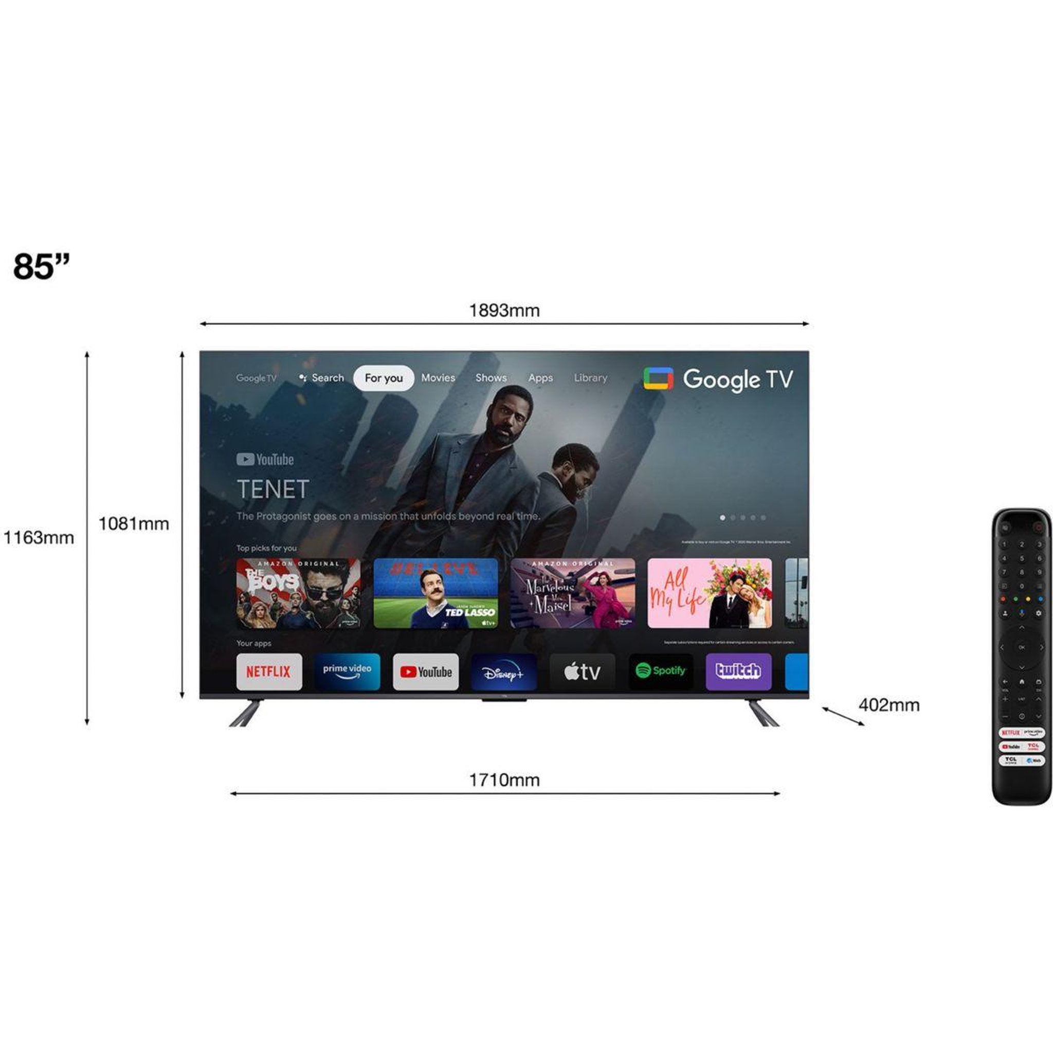Voir la diapositive 6 : TCL TV QLED 85C645
