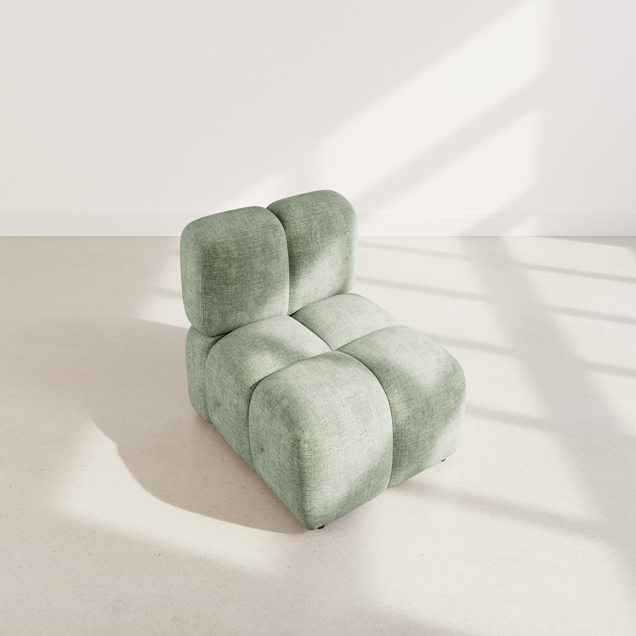 Voir la diapositive 3 : LISA DESIGN Grace - module d'assise en velours texturé