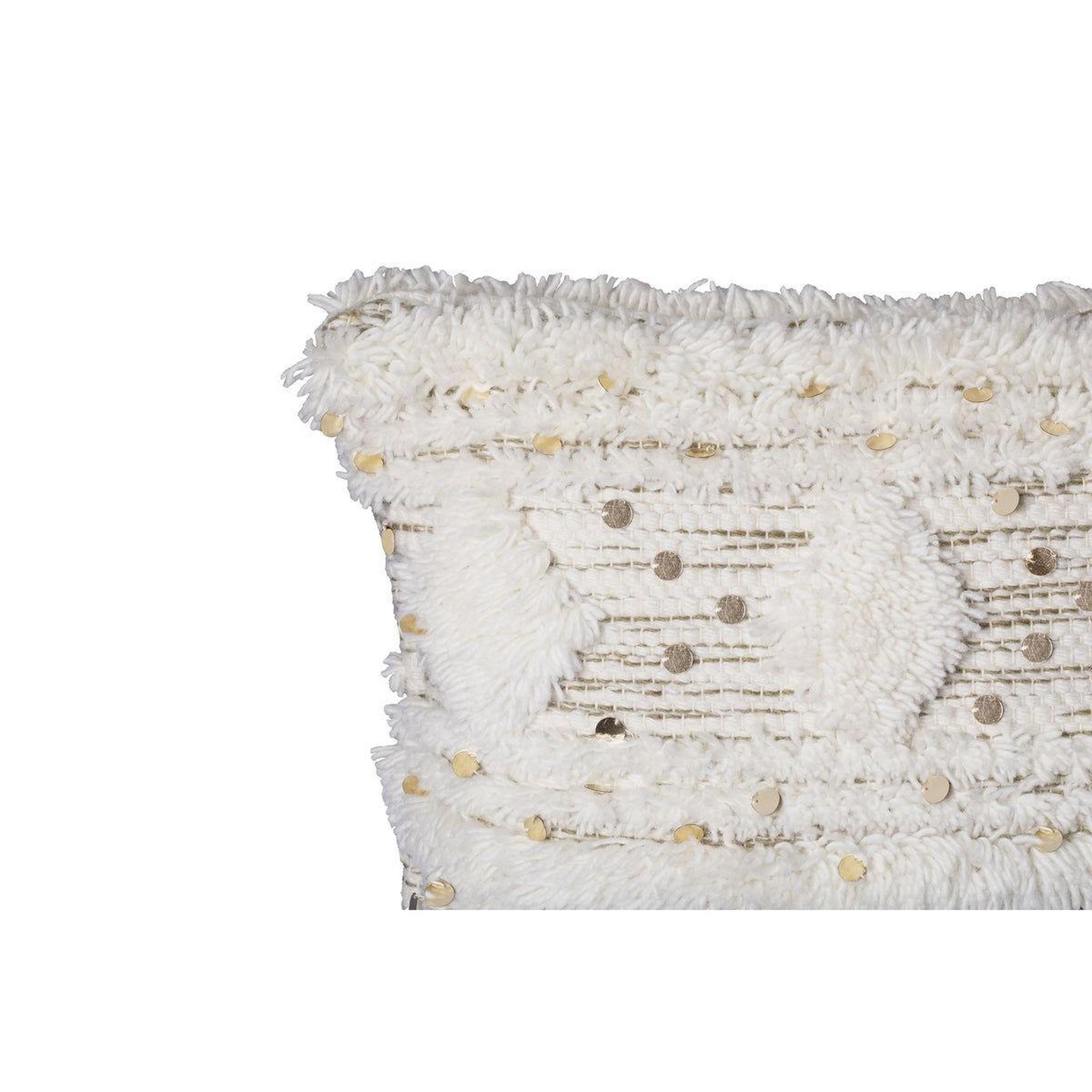 Voir la diapositive 2 : Paris Prix Coussin tissé à la main  bohist  45x45cm crème & kaki