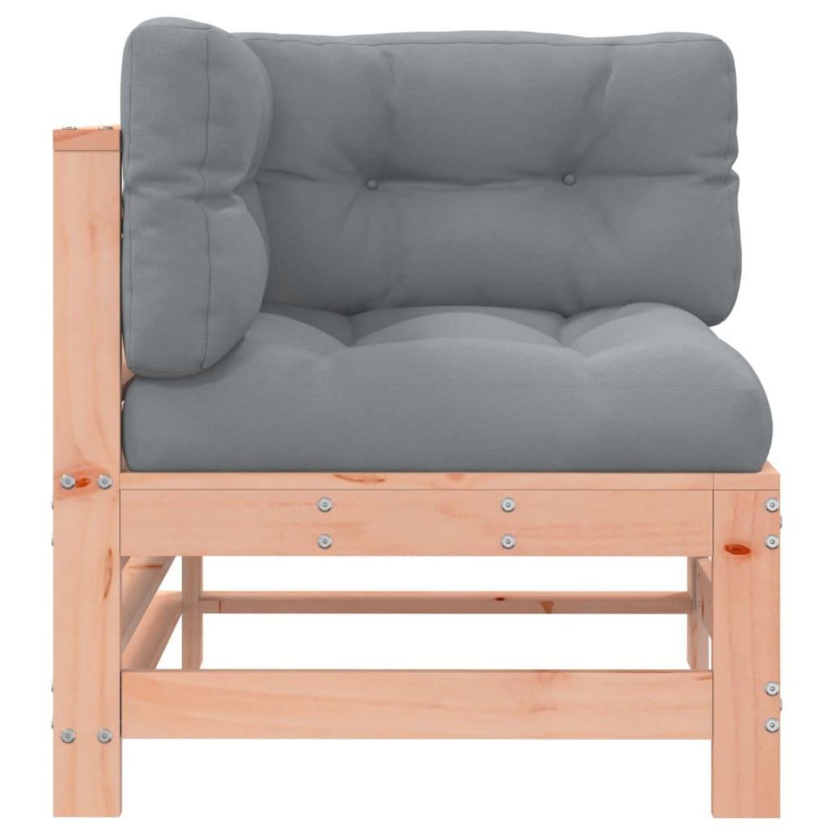 VIDAXL Canapes d'angle avec coussins 2 pcs bois massif douglas