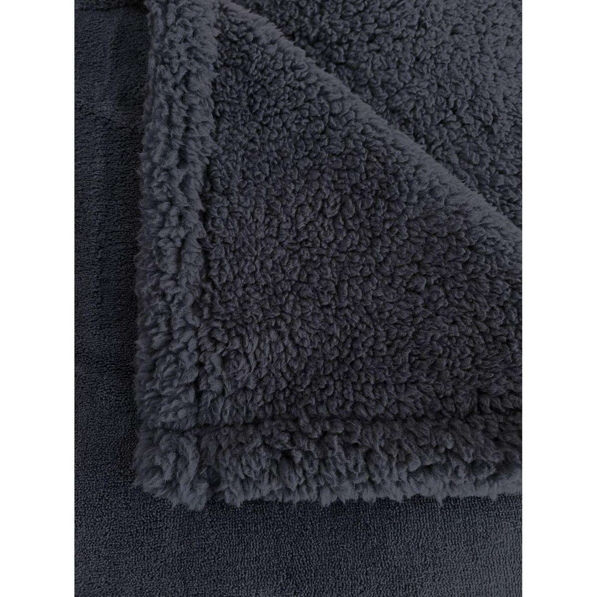 ACTUEL Plaid uni double face corral/sherpa 