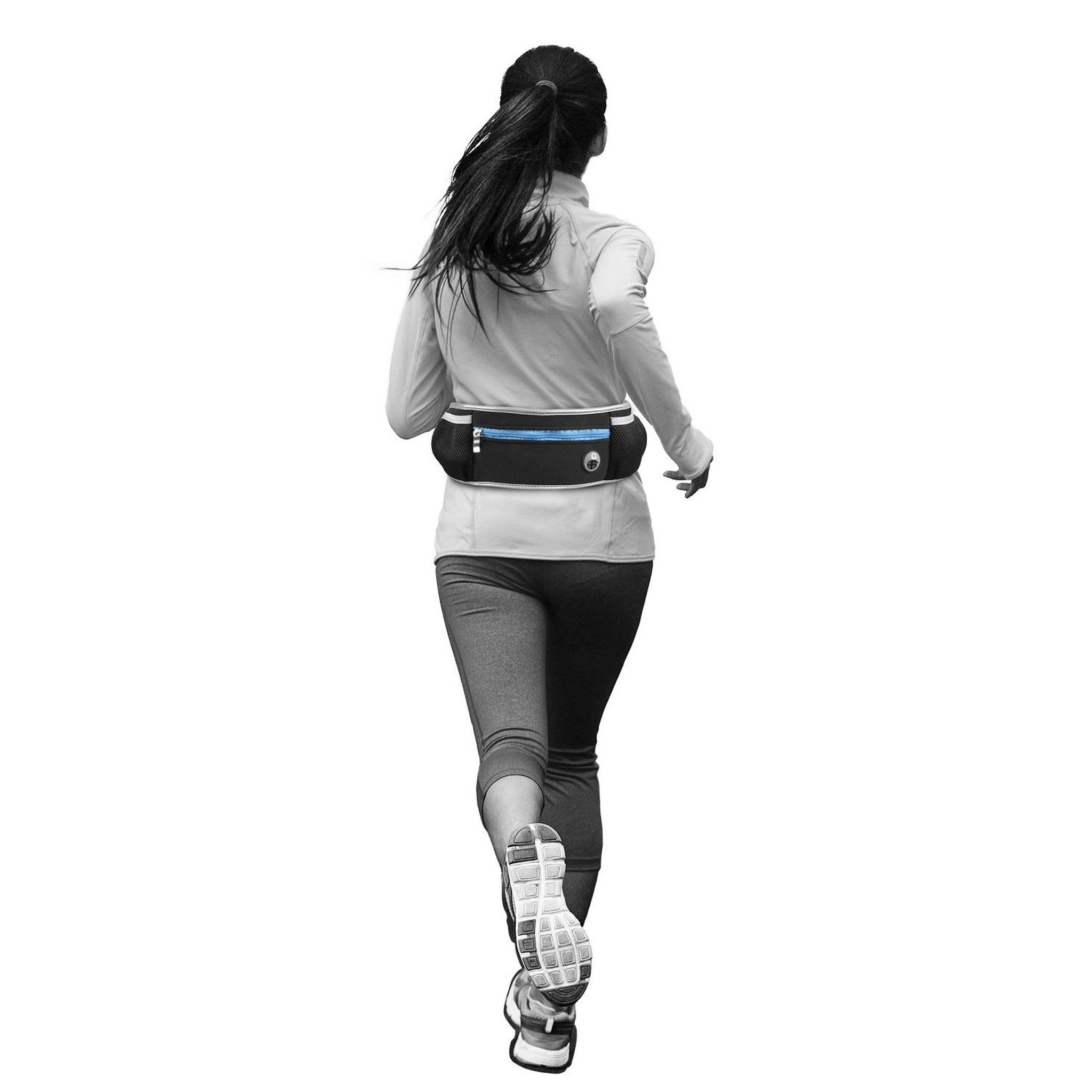 Voir la diapositive 5 : Eden Laisse de jogging pour chien avec ceinture ventrale bleu