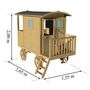 Voir la diapositive 4 : Soulet Cabane roulotte pour enfant - Bois - H2m - CARRY