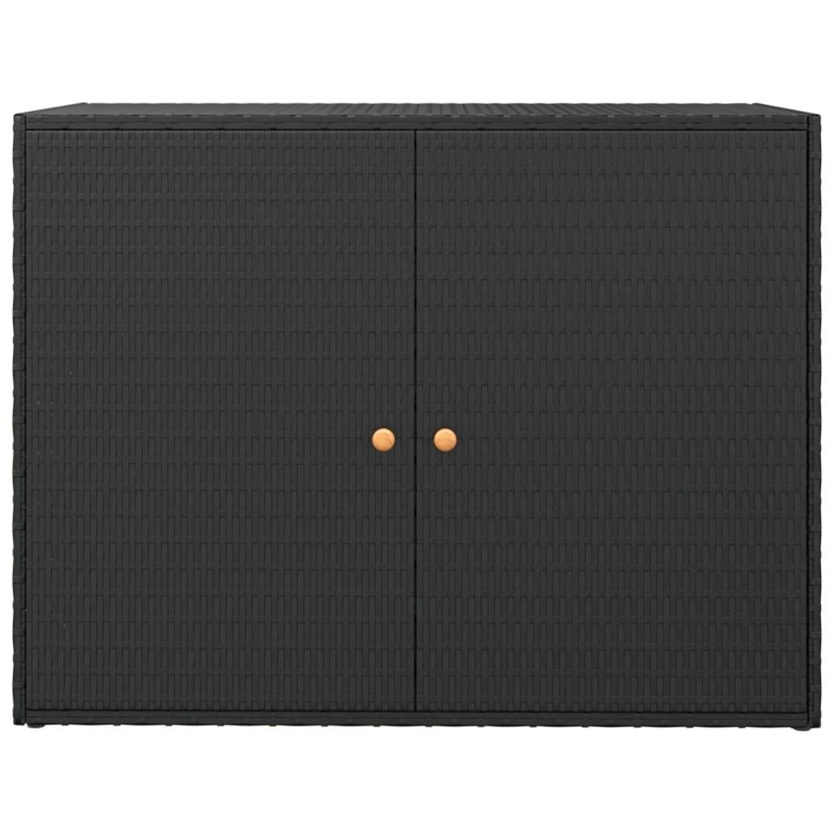 VIDAXL Armoire de rangement jardin Noir 100x55,5x80 cm Resine tressee