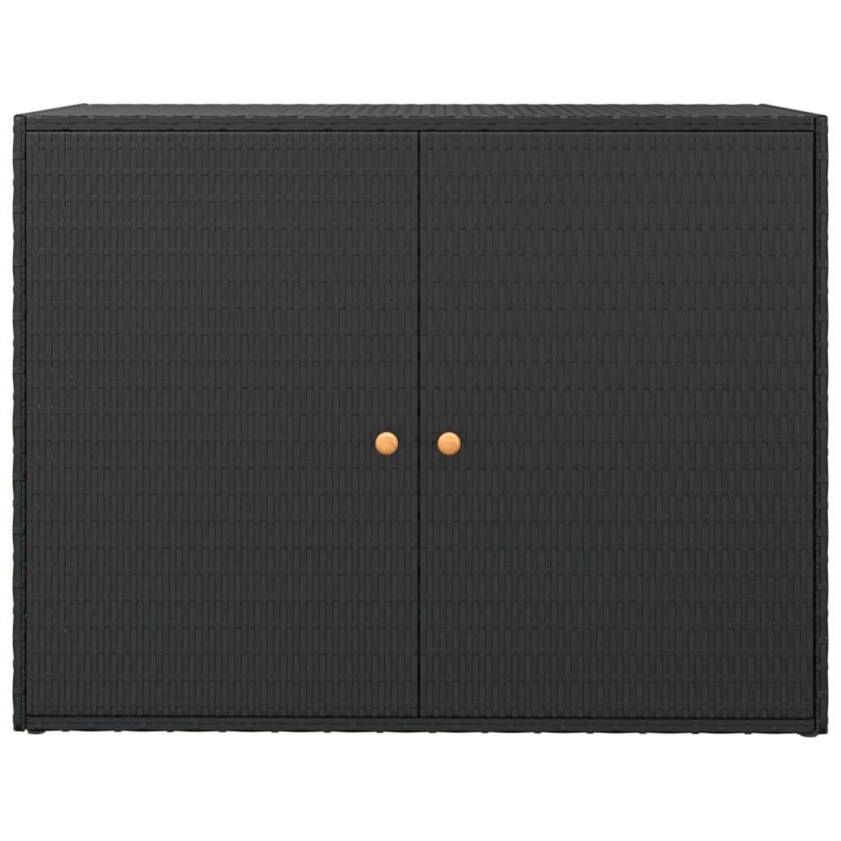 VIDAXL Armoire de rangement jardin Noir 100x55,5x80 cm Resine tressee