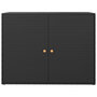 Voir la diapositive 4 : VIDAXL Armoire de rangement jardin Noir 100x55,5x80 cm Resine tressee