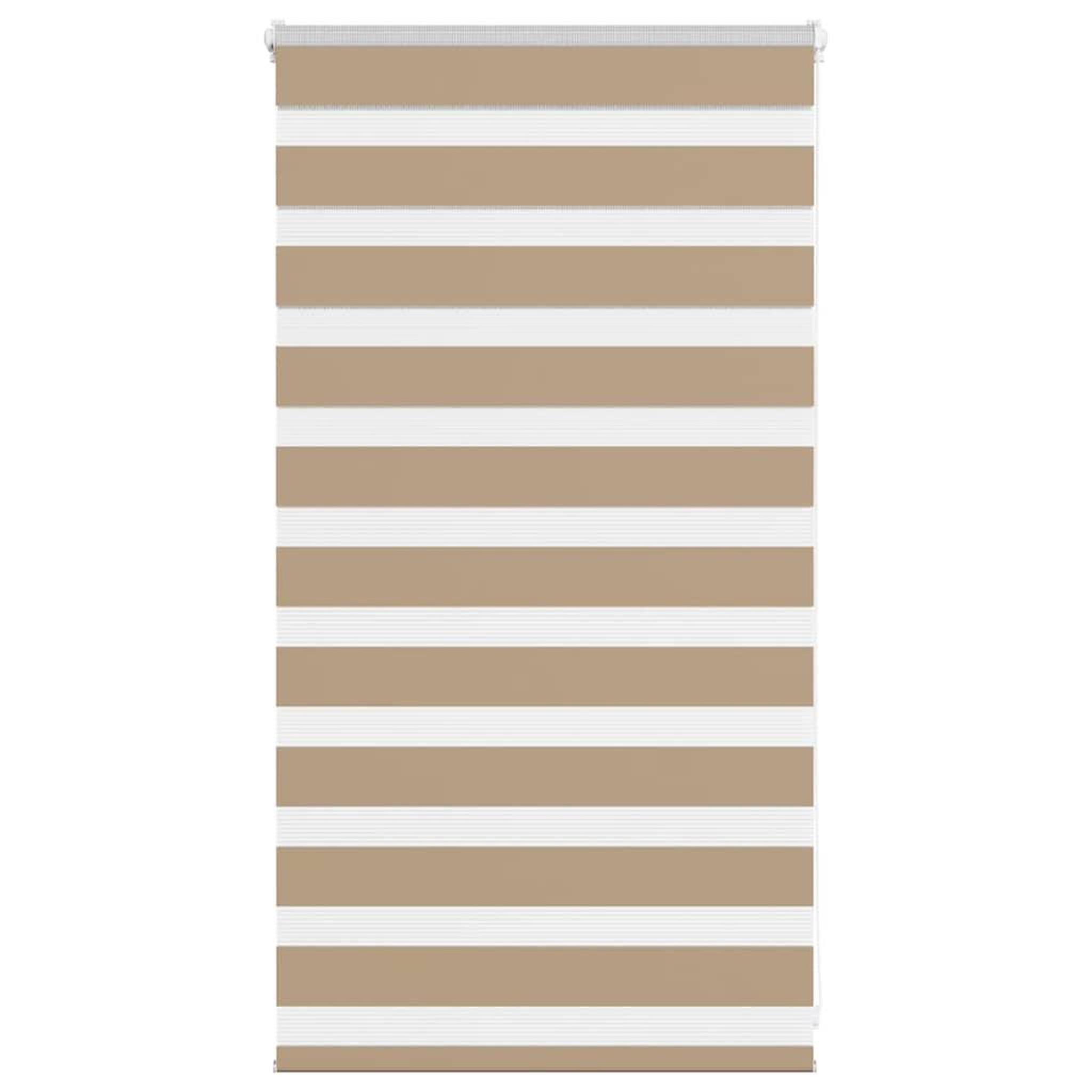 VIDAXL Store zebre marron sable largeur du tissu 85,9 cm polyester