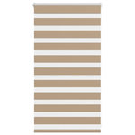 VIDAXL Store zebre marron sable largeur du tissu 85,9 cm polyester