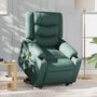 Voir la diapositive 3 : VIDAXL Fauteuil inclinable de massage electrique Vert fonce Tissu