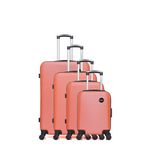 BLUESTAR BLUESTAR - Set de 4 Valises LONDON-M 75 cm 4 Roues. Coloris disponibles : Gris, Bleu, Rose, Beige