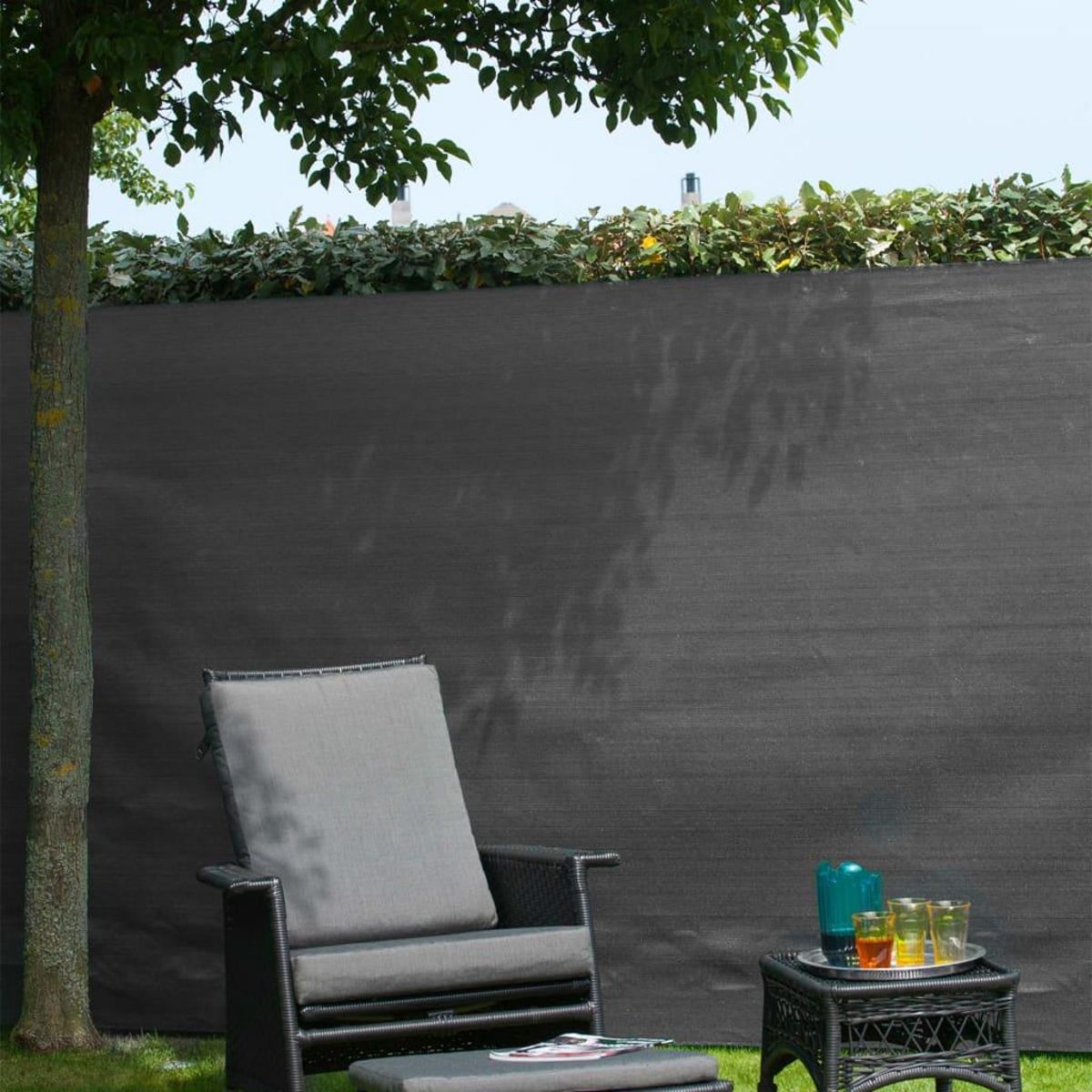 NATURE Nature Brise-vue de jardin PE 1 x 3 m Anthracite