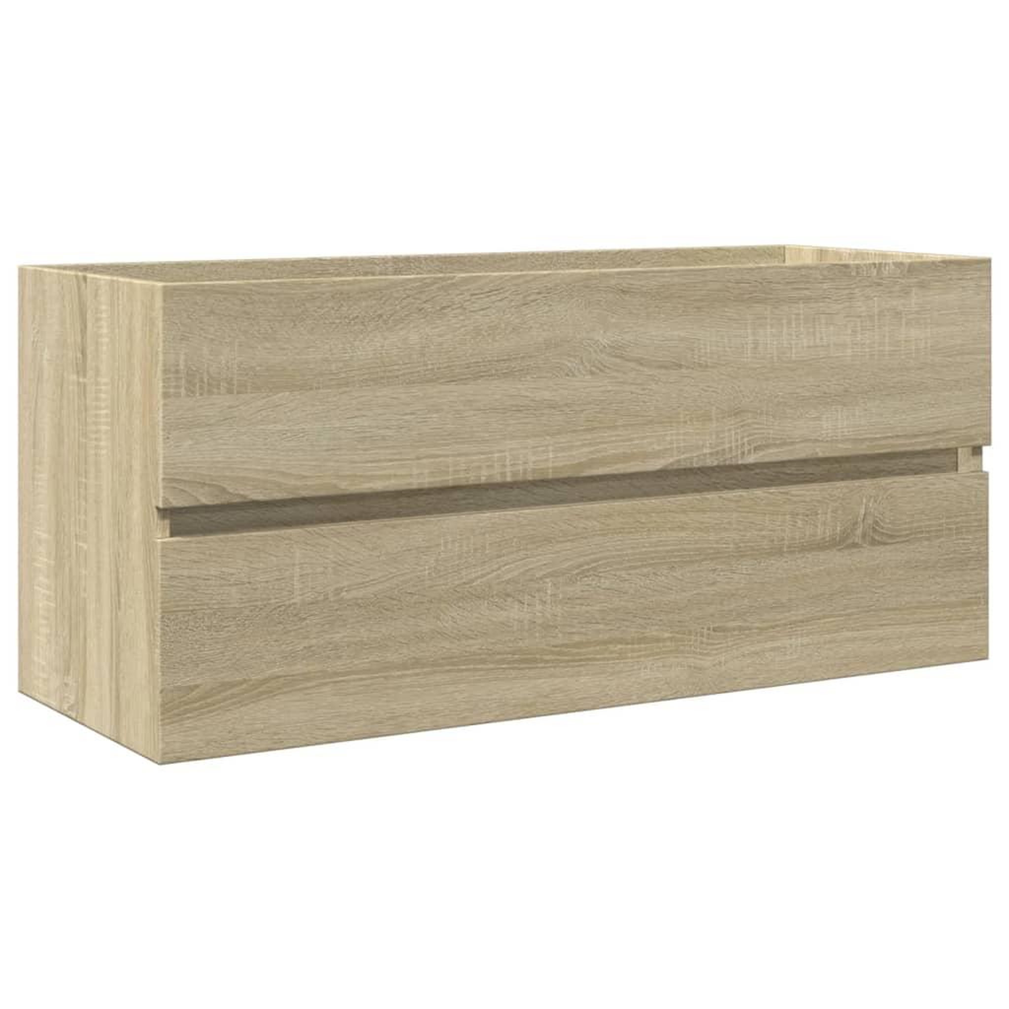 Voir la diapositive 2 : VIDAXL Armoire de lavabo de salle de bain chene sonoma 100x38,5x45 cm