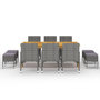 Voir la diapositive 2 : VIDAXL Ensemble a manger de jardin 11 pcs Gris
