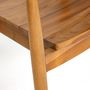 Voir la diapositive 3 : ATMOSPHERA Lot de 2 fauteuils à dîner en teck naturel MIYAKO - Marron