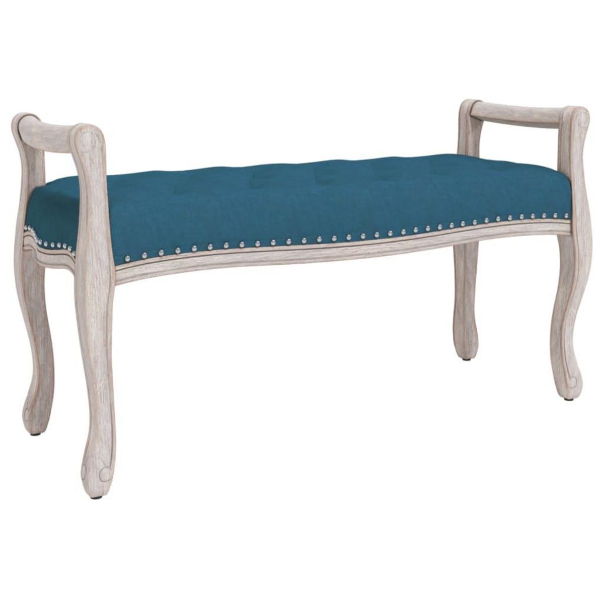 VIDAXL Banc Bleu 110x45x60 cm Velours