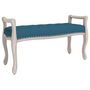 Voir la diapositive 2 : VIDAXL Banc Bleu 110x45x60 cm Velours