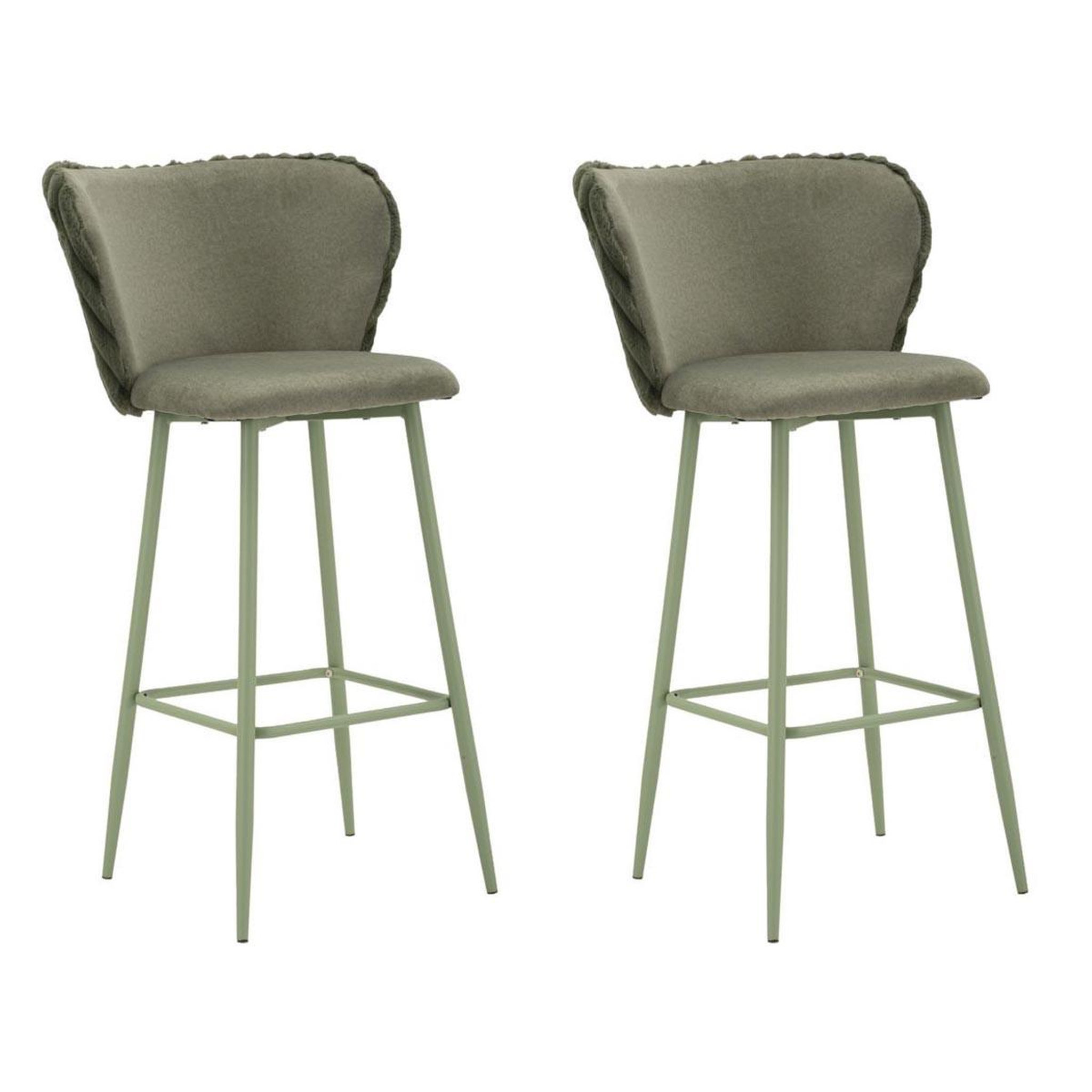 Paris Prix Lot de 2 chaises de bar design  alaska  106cm vert