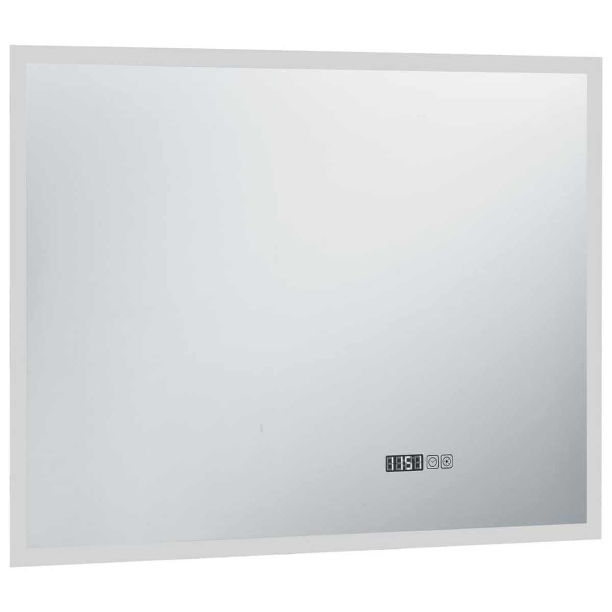 VIDAXL Miroir a LED et capteur tactile et affichage d'heure 80x60 cm