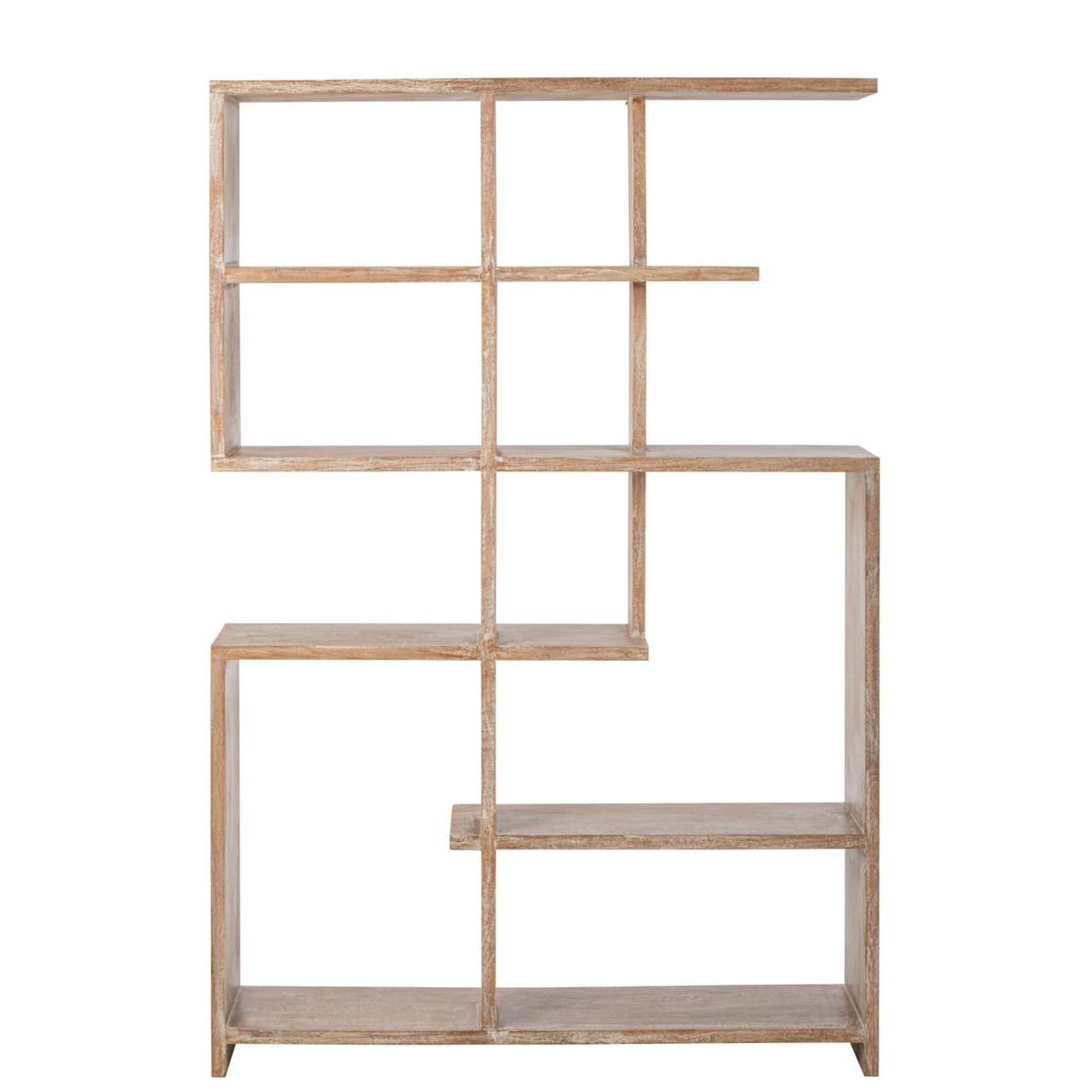 Voir la diapositive 2 : J-LINE Bibliothèque en bois  manga  180cm blanc cassé
