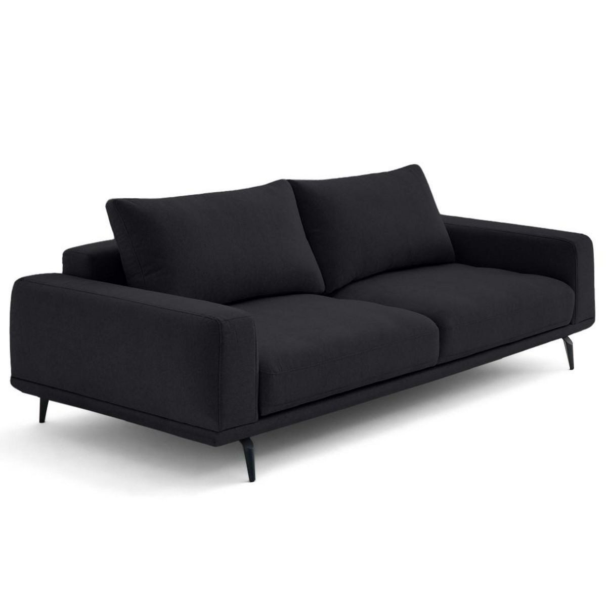 LISA DESIGN Vicence - canapé droit 3 places convertible en tissu