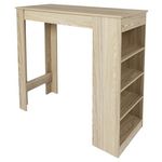 The Home Deco Factory Table de bar mange debout avec 4 niches de rangement. Coloris disponibles : Marron