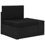 Voir la diapositive 5 : VIDAXL Salon de jardin 6 pcs Resine tressee Noir