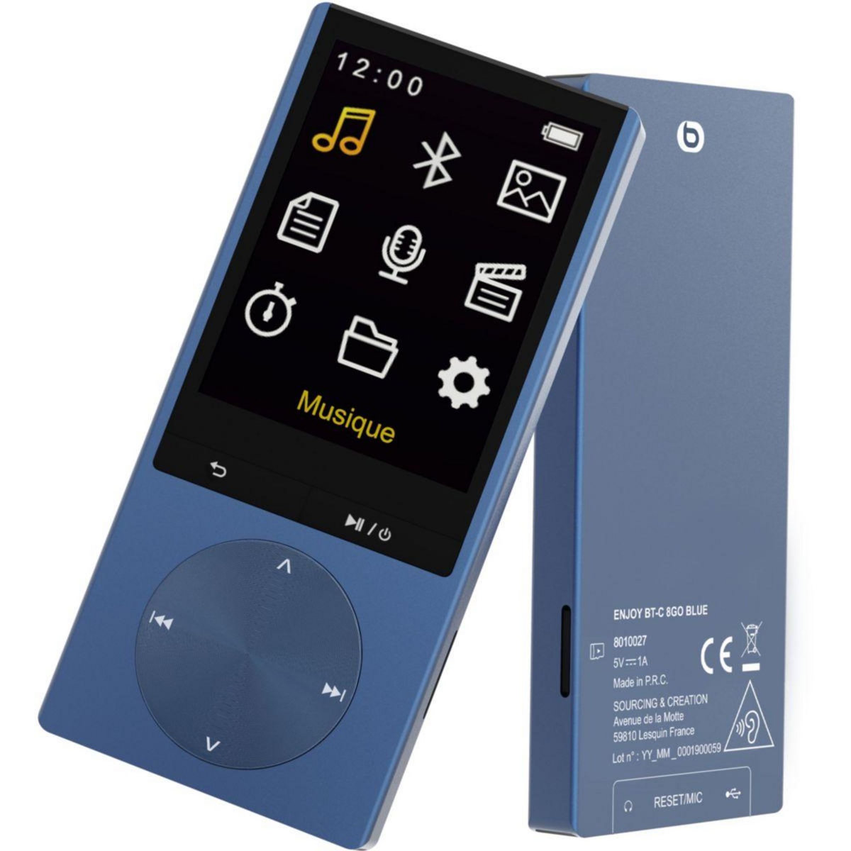 ESSENTIEL B Lecteur MP4 Enjoy BT-C 8Go Bleu