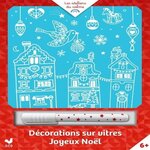 DECORATIONS SUR VITRES JOYEUX NOEL. AVEC 1 POSTER GEANT, 1 AFFICHE, 6 PETITS POSTERS, 1 POCHOIR ET 1 FEUTRE CRAIE, Sileo Cinzia